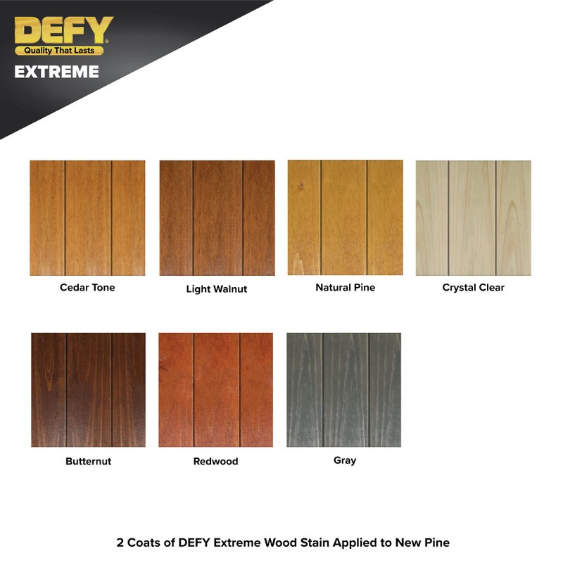 DEFY Extreme Wood Stain and Sealer in One - 1 Gallon Semi-Transparent Waterproof Coating for All Wood Types - Butternut - Image 2